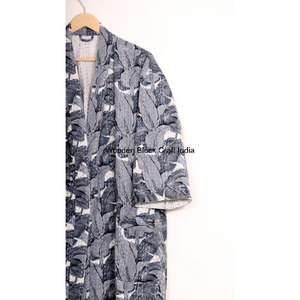 Wholesale <b>Womens</b> Vintage Cotton Kantha Quilted Short <b>Kimono</b> Robe Handmade Indian Festival Fashion Sleepwear Jacket Cozy Wear - Product Image 4