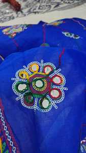 Todos los colores de algodón para mujer Phulkari Dupatta bordado a mano espejo hoja trabajo Chunni regalo de boda Dupatta Mehndi Dupatta Favor - Product Image 4