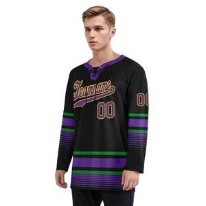 Venta al por Mayor de Camisetas de Hockey sobre Hielo de Poliéster Transpirable de Secado Rápido por Sublimación de Alta Calidad, Ropa Deportiva Personalizada para Equipos, Unisex, para Entrenamiento - Product Image 6