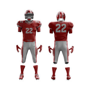 Sublimación personalizada Uniformes de fútbol americano Tela elástica duradera Ropa de equipo cómoda y lavable - Product Image 4