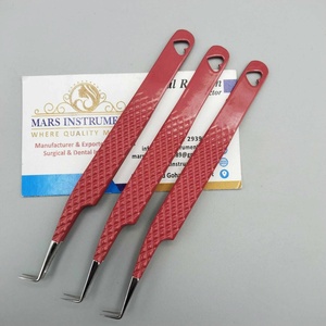 Pinzas de extensión de pestañas de acero inoxidable injertables de 90 grados, diseño de corte de corazón y Punta puntiaguda - Product Image 6