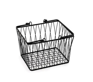 Stockage à domicile de couleur noire fil métallique de fer de forme personnalisée léger panier de rangement en métal de fil solide de meilleure qualité - Product Image 4