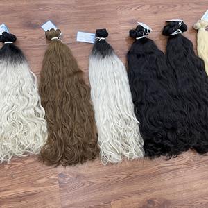 Paquetes de cabello teñido al por mayor, trama de cabello liso de hueso de color, cabello vietnamita crudo, extremos sedosos y lisos - Product Image 1