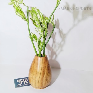 Florero de madera más vendido, decoración rústica y elegante para el hogar y la Oficina, centro de mesa de madera Natural para mesa de comedor, pedido a granel - Product Image 2