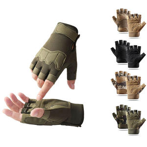 Guantes de gimnasio de medio dedo con logotipo personalizado para hombres y mujeres, guantes de entrenamiento de neopreno, cuero ajustable para levantamiento de pesas, Fitness - Product Image 1