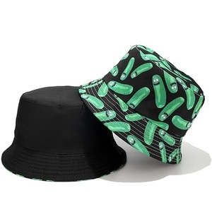 Nuevo sombrero tipo pescador unisex con estampado divertido, diseño de frutas, personalizado, fabricado en Bangladesh, venta al por mayor. - Product Image 4