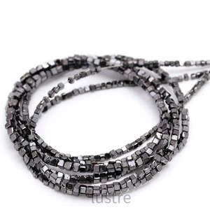 Diamants noirs naturels en forme de cube 1,5-2,5 mm, facettés, en vrac, ovales et coussin, pour la fabrication de bijoux - Product Image 2