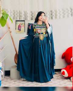 Traditional Afghani Dress Women Embroidery Work Vintage Dresses Original Afghan Kuchi Dress Floor-Length - Product Image 4