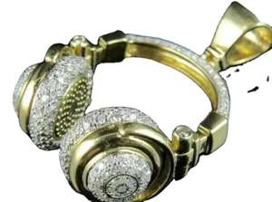 สร้อยคอพร้อมจี้โทรศัพท์สีทองขัดเงาสำหรับผู้ชายและผู้หญิงเครื่องประดับฮิปฮอปสำหรับคนรักกีฬา - Product Image 2