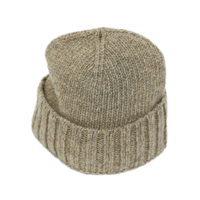 MONECO Bonnet d'hiver unisexe en laine de mouton de Mongolie 100% biologique, marron, tricoté plat, ajustable, pour adultes, usage quotidien, personnalisable, vente en gros