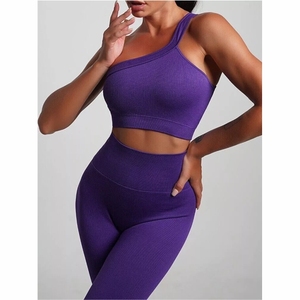 Conjunto de Yoga y Fitness de Talla Grande, Marca Privada, Sólido, Suave, Sin Costuras, Pantalones Cortos Acanalados Elásticos, Cintura Elástica, Leggings de Yoga Personalizados para Mujer - Product Image 3