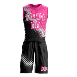 Uniforme d'équipe de basketball imprimé par transfert thermique OEM, taille plus, sans manches, 100% polyester, confortable, personnalisé pour adultes américains - Product Image 2
