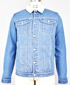 แจ็กเก็ตผ้ายีนส์สำหรับผู้ชายเสื้อแจ็กเก็ตผ้ายีนส์สีฟ้าสดใสทันสมัยทันสมัยสำหรับฤดูใบไม้ผลิ - Product Image 3