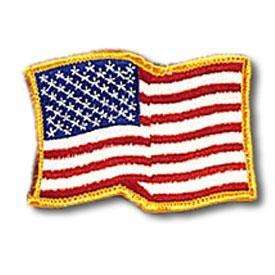 2025 gros drapeau américain USA bordure jaune fer à coudre sur Patch Badge USA patchs de broderie américains - Product Image 3