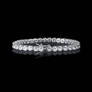 Diamond Tennis <b>Bracelet</b> Luxury Round Diamond <b>Bracelet</b> VVS VS Lab Grown <b>Stones</b> Secure Clasp Custom Wholesale Jewelry - Product Image 3
