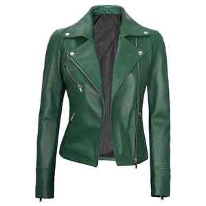 Wholesale Prices Plain Dyed <b>Women</b> Leather <b>Jacket</b> For <b>Sale</b> Low MOQ New Arrival <b>Women</b> Leather <b>Jacket</b> In Solid Color - Product Image 4