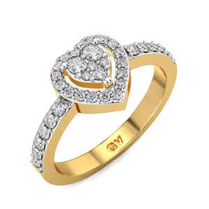 Bague en or jaune avec diamant éternel scintillant - Product Image 4