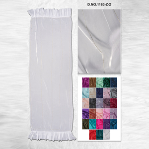 Estola de Organza Larga, Ligera y Transpirable de Primera Calidad para Mujer con Detalles de Líneas Finas y Bordes con Volantes Suaves - Product Image 4