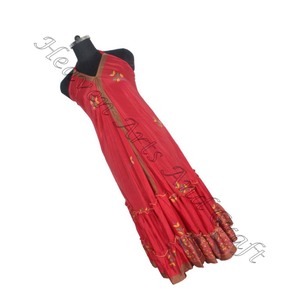 Bohemian Vintage Women's <b>Boho</b> <b>Dress</b> Vintage Silk Saree <b>Dress</b> Fashionable and Trendy <b>Dresses</b> for Girl Ladies and Women Ladies Ele - Product Image 1