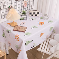 Nappe en PVC Imprimée Fraise Cerise Mignonne, Imperméable et Anti-taches, Housse de Table à Carreaux Facile à Nettoyer, Tapis de Bureau pour Décoration Intérieure