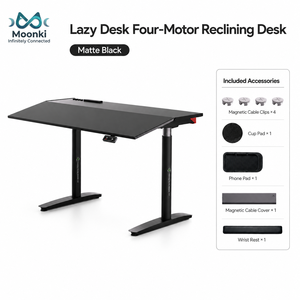 Height Adjustable Four Motor Desk with 750 to 1220 mm Lift Range and Memory Control for Home <b>Office</b> Workstations - Product Image 2
