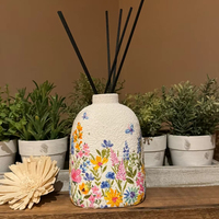 Impresionante Difusor de Aromas con Diseño Floral - Vidrio 100% Ecológico, Libre de Parabenos, Fragancia Duradera de 1 Mes, ALCHEMY ART STUDIO
