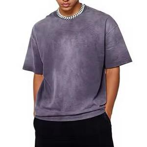 เสื้อยืดโอเวอร์ไซส์แบบฟอกสี 100% ผ้าฝ้าย วินเทจ ลุคสตรีทแวร์ คอกลม แขนสั้น สำหรับผู้ชาย เสื้อฟอกสี - Product Image 4