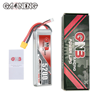 GAONENG GNB 7.4V 5200mAh 60C 2S Baterai LiPo Soft Case dengan Konektor XT60 untuk Pesawat RC, Pesawat Layang, Jet, Perahu RC, dan Mobil RC