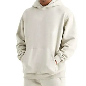 Ensemble de survêtement décontracté pour homme, personnalisé, uni, à capuche, en molleton de qualité, 100% polyester, léger - Product Image 4