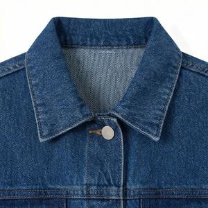 แจ็คเก็ตยีนส์คลาสสิกขายส่งสำหรับผู้หญิง แขนยาว สีพื้น แฟชั่นทันสมัย สไตล์ลำลอง เสื้อคลุม สามารถสั่งทำสีได้ - Product Image 4