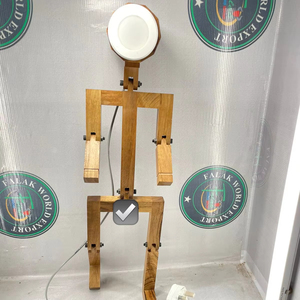 โคมไฟตั้งโต๊ะปรับได้สำหรับยามค่ำคืนแบบพิเศษใช้ในร่มโคมไฟตั้งโต๊ะรูปหุ่นยนต์ทำจากไม้ - Product Image 2