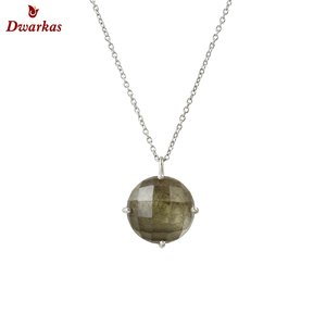 Pierre précieuse de haute qualité 925 argent sterling labradorite pierre naturelle pendentif collier style tendance pour cadeau bijoux de fête de naissance - Product Image 1