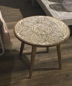 Table en os incrusté, prix d'usine, vente chaude, haute qualité, os de chameau incrusté, forme ronde, mobilier de salon, moderne, café - Product Image 2