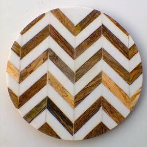 Sous-verre écologique en bois pour verres à liqueur Barware Tasses à thé-Taille de forme de couleur personnalisable pour la maison et le restaurant - Product Image 5