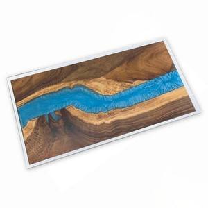 Personalized Handcrafted Wooden Drink Coaster Set Handmade Epoxy Square Resin Coaster Set Eco Friendly Heat Resistance Non Slip - Product Image 2