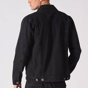 Vestes en jean pour hommes de haute qualité OEM 100% coton Street wear, vestes en jean personnalisées avec patchs lavés - Product Image 5