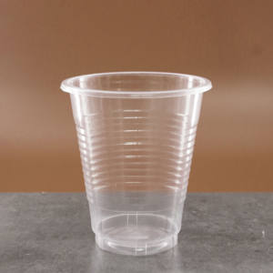 Vasos de plástico PP al por mayor de fabricante, vasos de plástico transparentes con tapas de rayas, vasos desechables de PP para bebidas calientes, bebidas frías para llevar - Product Image 1