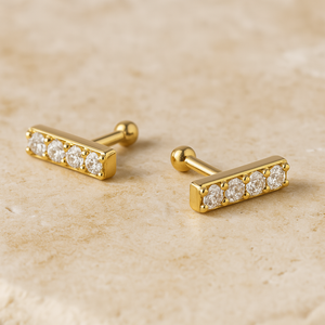 Boucles d'oreilles en or 14 carats avec perles pour mariage, fiançailles, anniversaire - Product Image 5