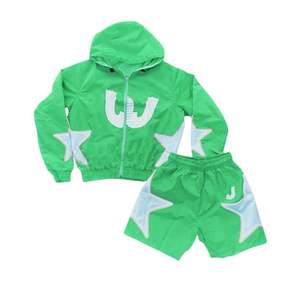 Conjuntos personalizados de dos piezas para hombre, chándal holgado de gran tamaño con hombros caídos, Sudadera con capucha y pantalones de chándal, precio de diseño impreso - Product Image 5