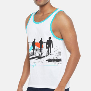 Budget amical marché approvisionnement en ligne gilet d'entraînement pour hommes couleur unie coupe régulière Offre Spéciale respirant hommes débardeur - Product Image 5