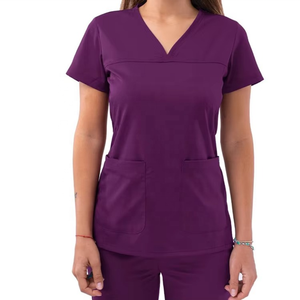 Uniformes de gommage médicaux pour hommes femmes ensembles d'uniformes d'allaitement avec robe chirurgicale à manches courtes vêtements d'hôpital tissés - Product Image 6