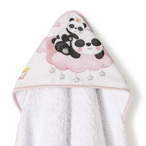 Panda Nube 1X1 MT. Serviette de bain pour enfants, imprimée de dessins animés, en tissu éponge rose, pour la salle de bain - Product Image 1
