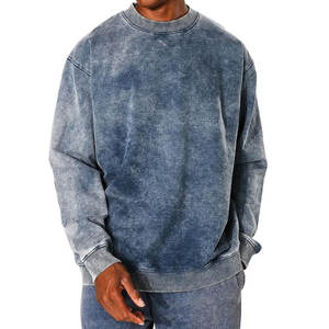 Sudadera de invierno para hombre, personalizada, lavada con ácido, 100% de algodón, transpirable, diseño impreso, sudaderas básicas con lavado ácido - Product Image 1