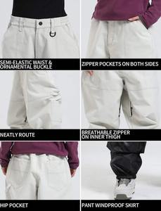Pantalones de Esquí Personalizados OEM, Resistentes al Viento, Talla Grande, Holgados, con Cierre de Cremallera, Pantalones de Snowboard - Product Image 4