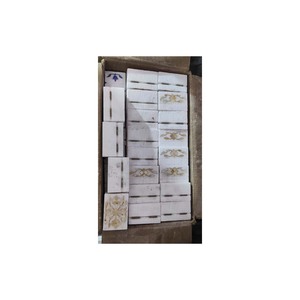 Diseño de lujo, diseño de calidad superior, pieza recién llegada, caja de incrustaciones de mármol, arte Floral de concha de mar de nácar para artículo de almacenamiento de joyas - Product Image 1