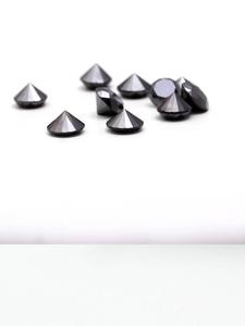 Bague en diamant noir faisant des perles pierre Double coupe AAA + bijoux personnalisés Halloween diamants en vrac faits à la main 100% naturel - Product Image 4