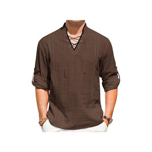 Nuevas camisas de vestir de algodón 100% para hombre, ropa de punto de recreación de reproducción americana de estilo Vintage - Product Image 4