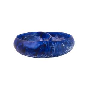 Ensaladera de resina hecha a mano con textura de resina y frutero con patrón de remolino acuático utilizado en el buffet de hotel en casa - Product Image 6