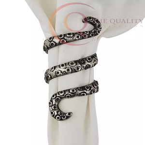 Anneaux de serviette en métal élégants et luxueux pour table de mariage, design moderne, accessoires de table décoratifs écologiques - Product Image 6