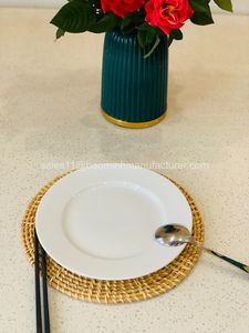 ลดกระหน่ำ! จานตกแต่งแขวนผนังสไตล์โบโฮแผ่นรองจานแบบถักทำมือสำหรับโต๊ะอาหาร - Product Image 5